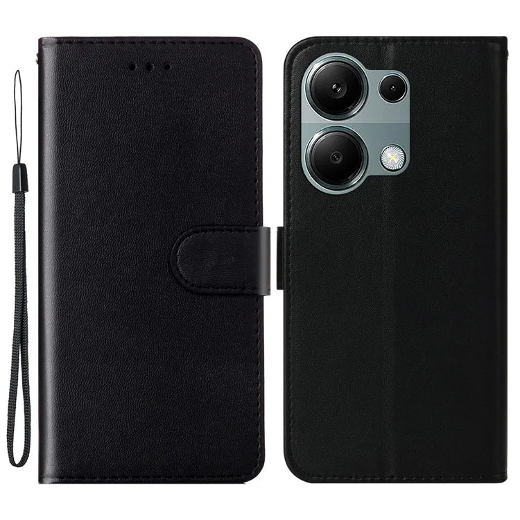 For Xiaomi Redmi Note 13 Pro 4G / Poco M6 Pro 4G Case PU Leather Flip Phone Cover Wallet Card Slot Holder