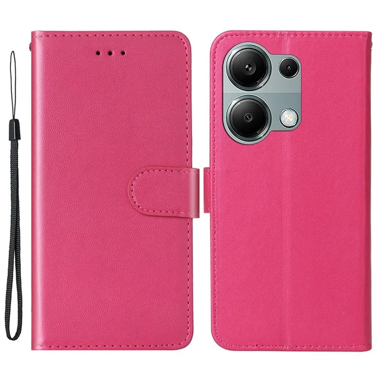 For Xiaomi Redmi Note 13 Pro 4G / Poco M6 Pro 4G Case PU Leather Flip Phone Cover Wallet Card Slot Holder