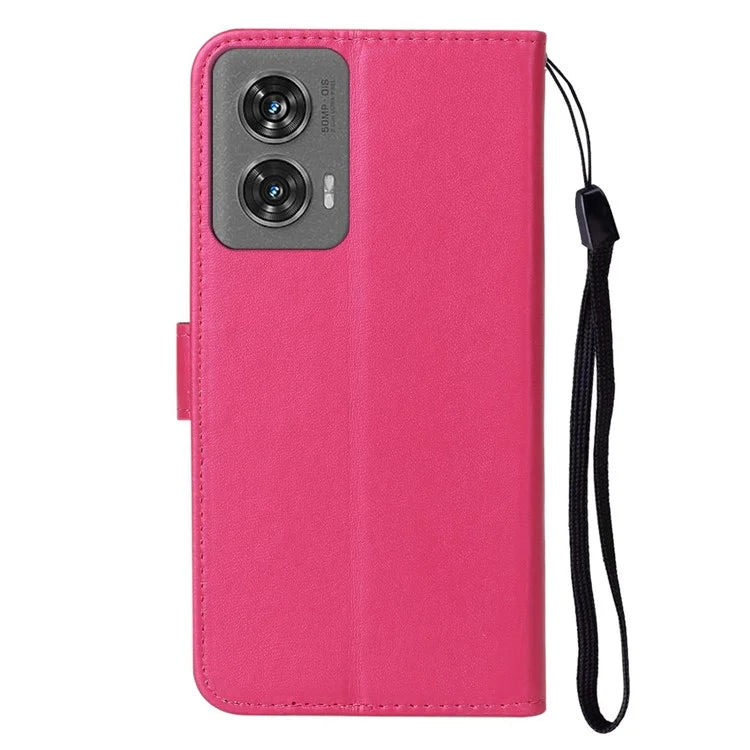 For Motorola Edge 50 Fusion 5G Case PU Leather Flip Phone Cover Wallet Card Slot Holder