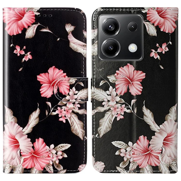 For Xiaomi Poco X6 5G / Redmi Note 13 Pro 5G Case Pattern PU Leather Flip Phone Cover