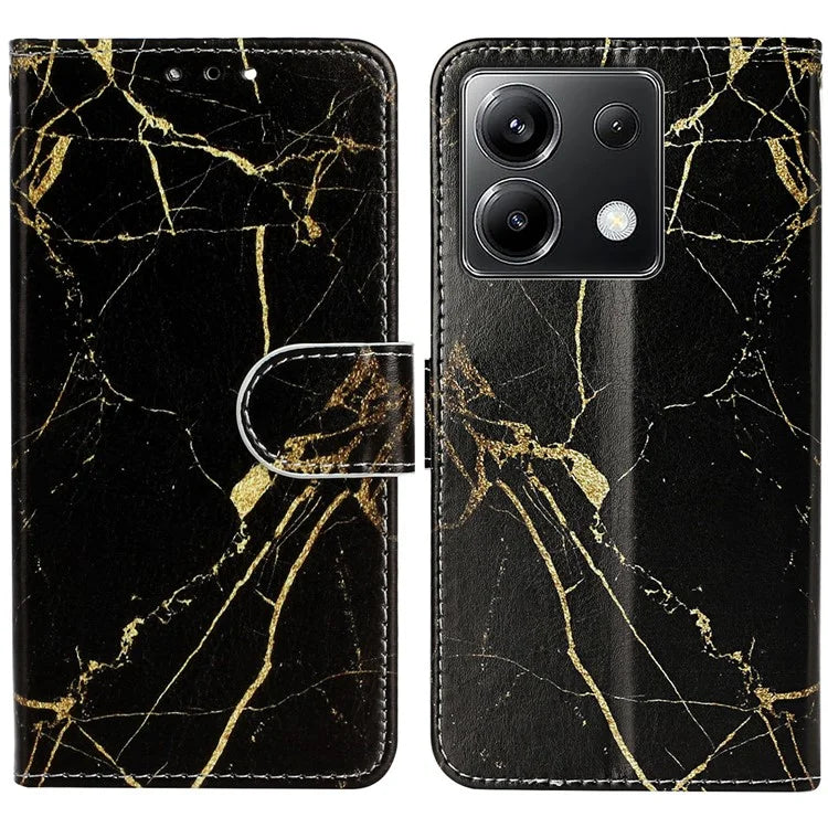 For Xiaomi Poco X6 5G / Redmi Note 13 Pro 5G Case Pattern PU Leather Flip Phone Cover
