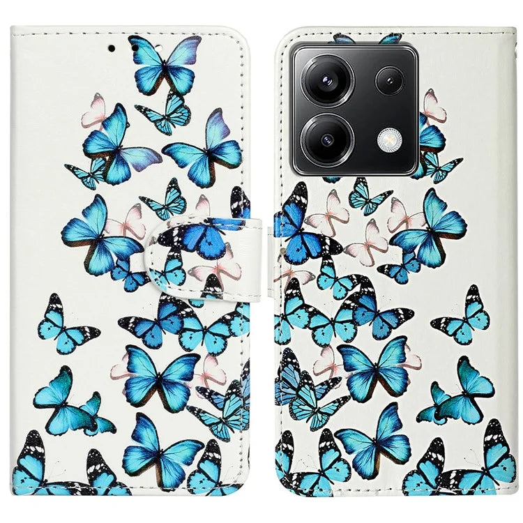 For Xiaomi Poco X6 5G / Redmi Note 13 Pro 5G Case Pattern PU Leather Flip Phone Cover