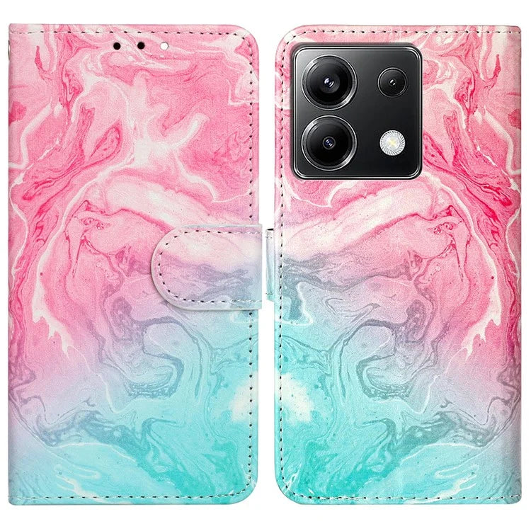 For Xiaomi Poco X6 5G / Redmi Note 13 Pro 5G Case Pattern PU Leather Flip Phone Cover