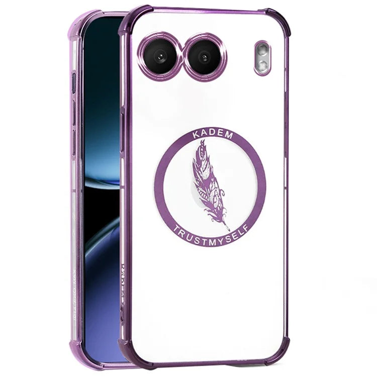 KADEM For OnePlus Nord 4 Case TPU Clear Phone Cover Feather Pattern