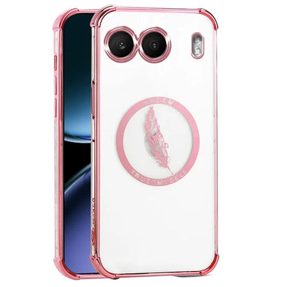 KADEM For OnePlus Nord 4 Case TPU Clear Phone Cover Feather Pattern