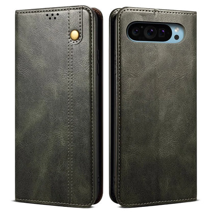 For Google Pixel 9 Pro  /  Pixel 9 Case Crazy Horse Texture Waxy Leather Wallet Stand Cover