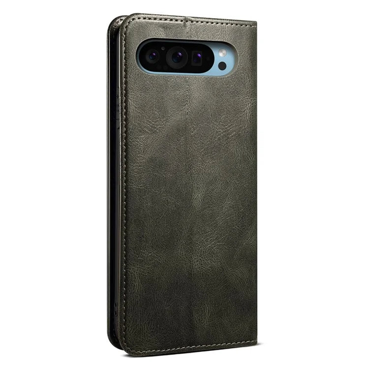 For Google Pixel 9 Pro  /  Pixel 9 Case Crazy Horse Texture Waxy Leather Wallet Stand Cover