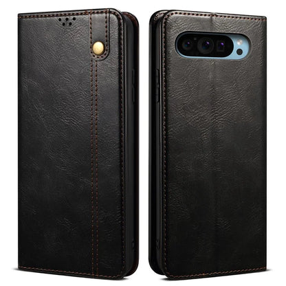 For Google Pixel 9 Pro  /  Pixel 9 Case Crazy Horse Texture Waxy Leather Wallet Stand Cover