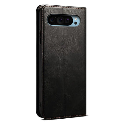 For Google Pixel 9 Pro  /  Pixel 9 Case Crazy Horse Texture Waxy Leather Wallet Stand Cover