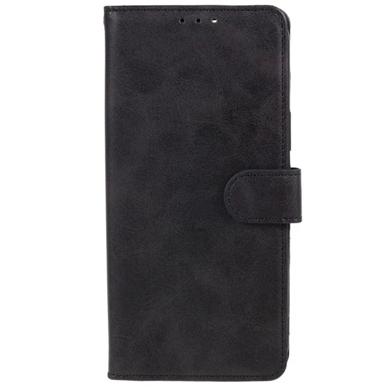 For Realme GT 6 5G Case PU Leather Wallet Protective Phone Cover Calf Texture