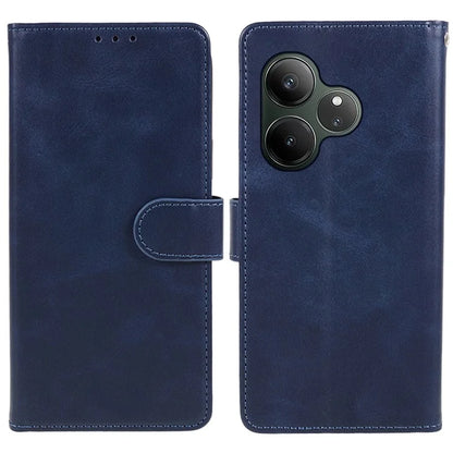 For Realme GT 6 5G Case PU Leather Wallet Protective Phone Cover Calf Texture
