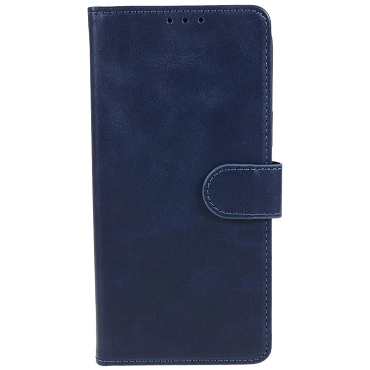 For Realme GT 6 5G Case PU Leather Wallet Protective Phone Cover Calf Texture