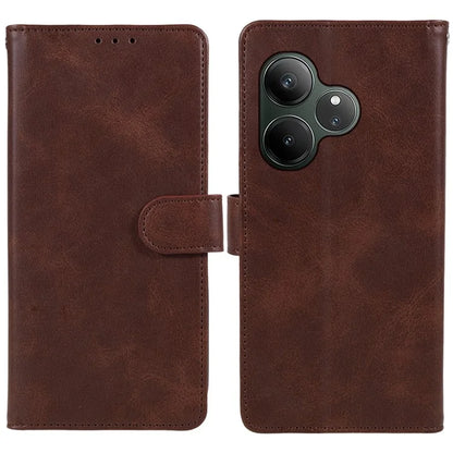 For Realme GT 6 5G Case PU Leather Wallet Protective Phone Cover Calf Texture