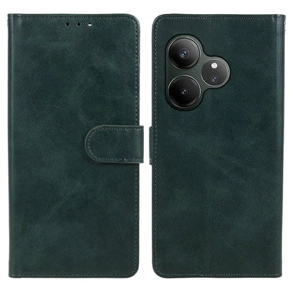 For Realme GT 6 5G Case PU Leather Wallet Protective Phone Cover Calf Texture