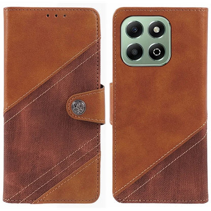 For Honor X6b 4G Case Splicing Texture Leather Phone Cover Viewing Stand