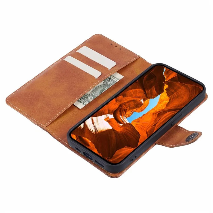For Honor X6b 4G Case Splicing Texture Leather Phone Cover Viewing Stand