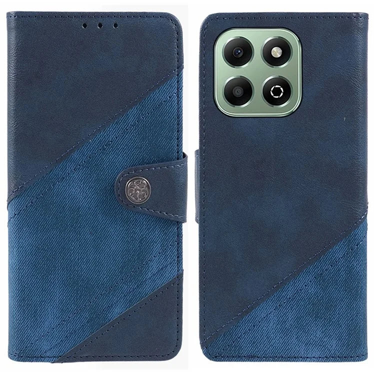 For Honor X6b 4G Case Splicing Texture Leather Phone Cover Viewing Stand
