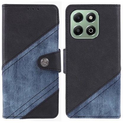For Honor X6b 4G Case Splicing Texture Leather Phone Cover Viewing Stand