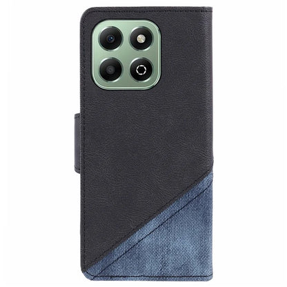 For Honor X6b 4G Case Splicing Texture Leather Phone Cover Viewing Stand