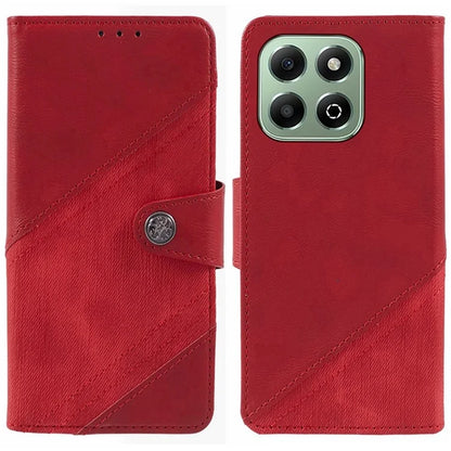 For Honor X6b 4G Case Splicing Texture Leather Phone Cover Viewing Stand