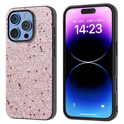 For iPhone 16 Pro Case Glitter Design PU+PC+TPU Protective Phone Cover