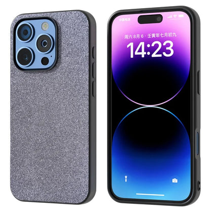For iPhone 16 Pro Case Glitter Design PU+PC+TPU Protective Phone Cover