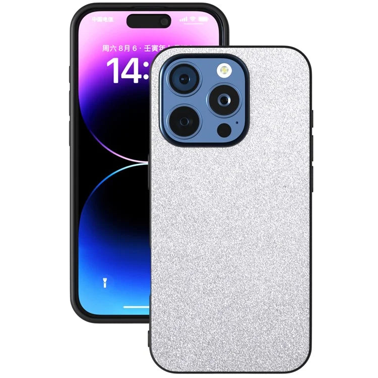 For iPhone 16 Pro Case Glitter Design PU+PC+TPU Protective Phone Cover
