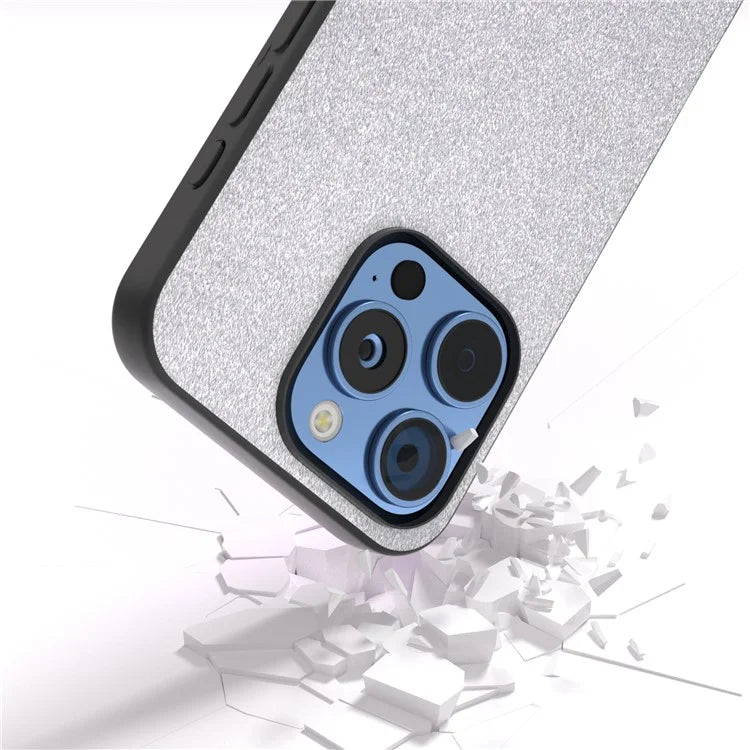 For iPhone 16 Pro Case Glitter Design PU+PC+TPU Protective Phone Cover
