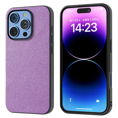 For iPhone 16 Pro Case Glitter Design PU+PC+TPU Protective Phone Cover