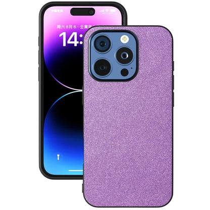 For iPhone 16 Pro Case Glitter Design PU+PC+TPU Protective Phone Cover