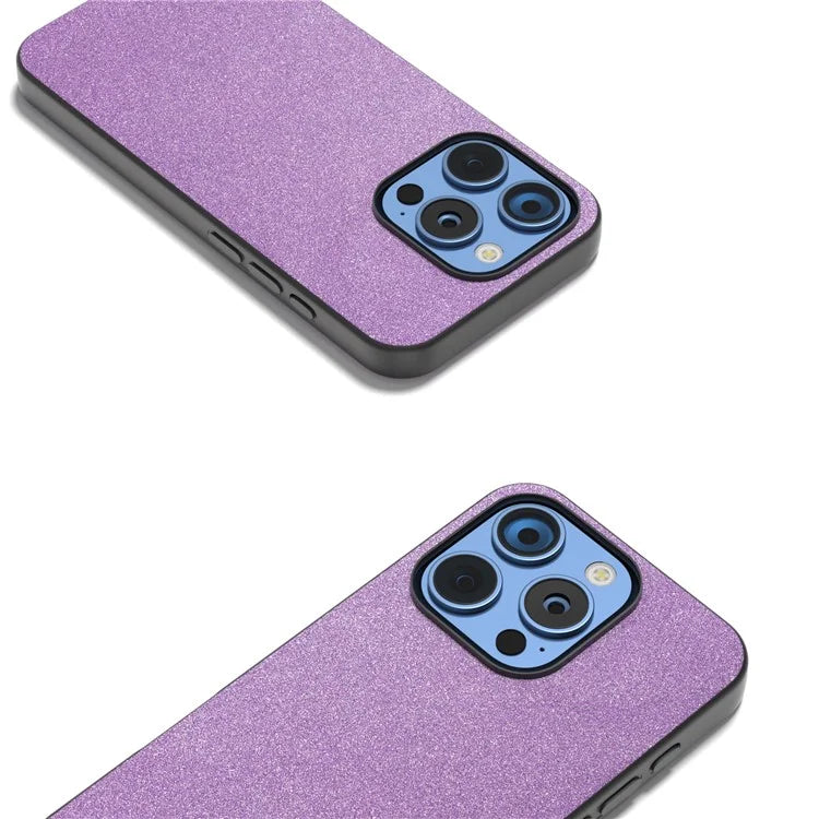 For iPhone 16 Pro Case Glitter Design PU+PC+TPU Protective Phone Cover