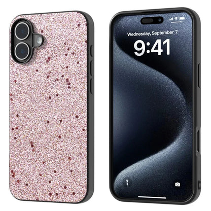 For iPhone 16 Case Glitter Design PU+PC+TPU Protective Phone Cover