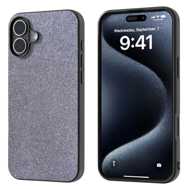 For iPhone 16 Case Glitter Design PU+PC+TPU Protective Phone Cover