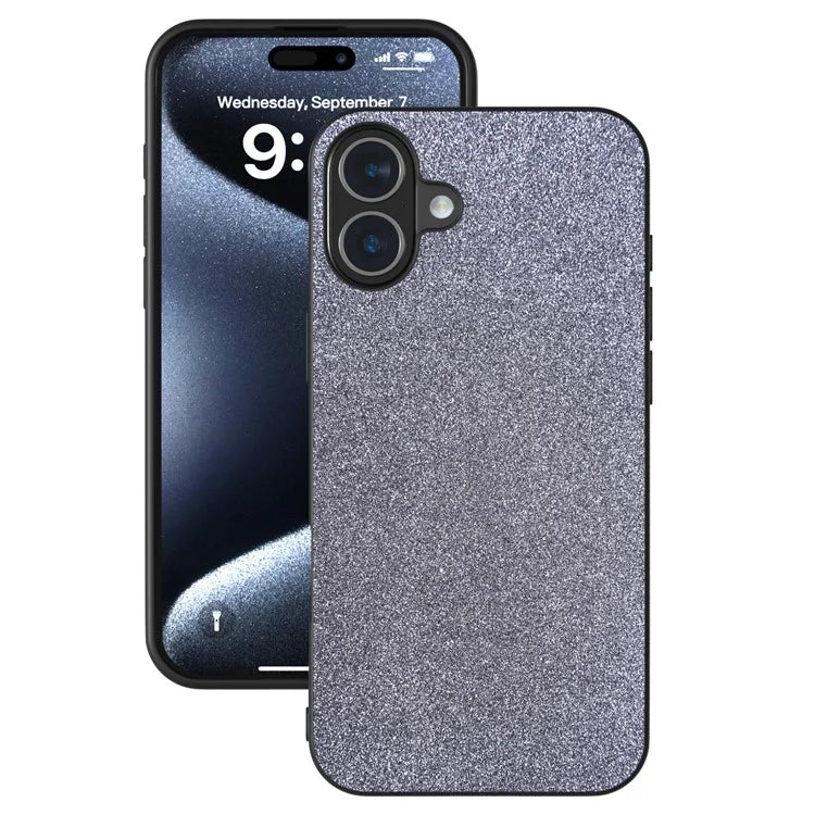For iPhone 16 Case Glitter Design PU+PC+TPU Protective Phone Cover