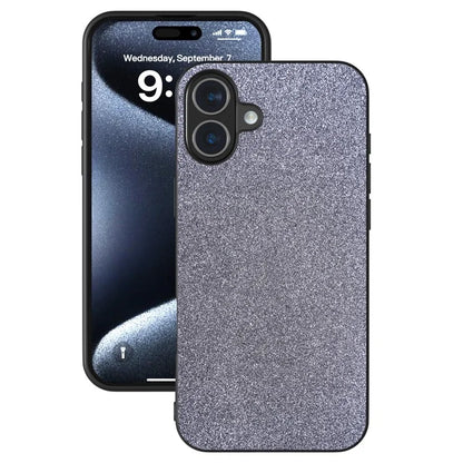For iPhone 16 Case Glitter Design PU+PC+TPU Protective Phone Cover