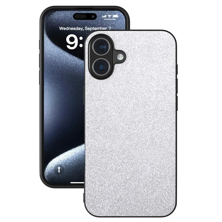 For iPhone 16 Case Glitter Design PU+PC+TPU Protective Phone Cover