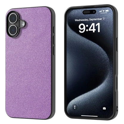 For iPhone 16 Case Glitter Design PU+PC+TPU Protective Phone Cover