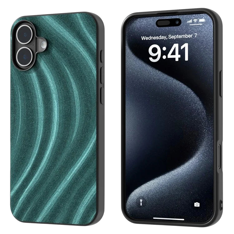 For iPhone 16 Plus Case Milky Way Pattern PU+PC+TPU Shockproof Phone Cover