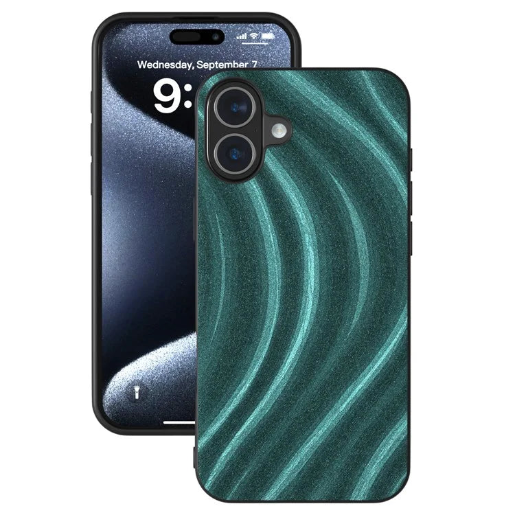 For iPhone 16 Plus Case Milky Way Pattern PU+PC+TPU Shockproof Phone Cover
