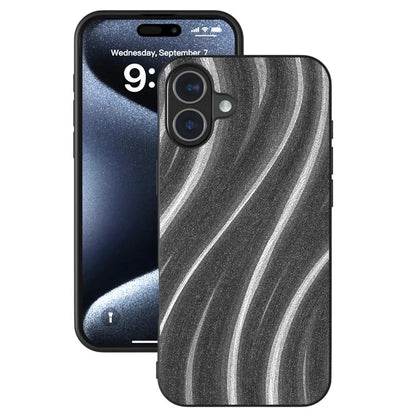 For iPhone 16 Plus Case Milky Way Pattern PU+PC+TPU Shockproof Phone Cover