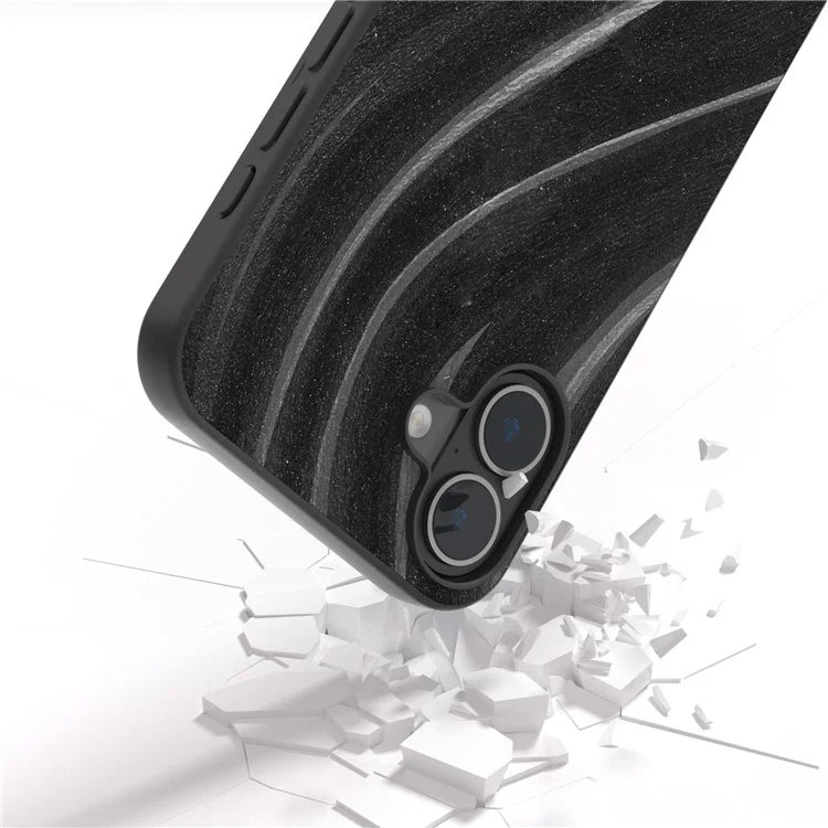 For iPhone 16 Plus Case Milky Way Pattern PU+PC+TPU Shockproof Phone Cover
