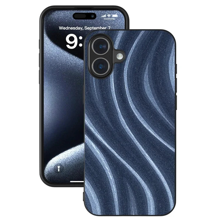 For iPhone 16 Case Milky Way Pattern PU+PC+TPU Shockproof Phone Cover