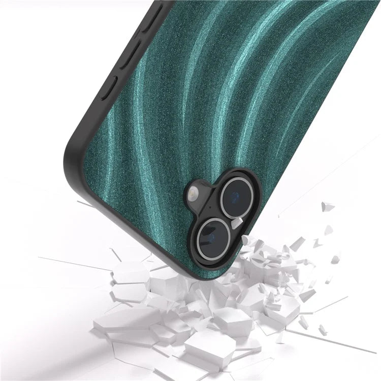 For iPhone 16 Case Milky Way Pattern PU+PC+TPU Shockproof Phone Cover