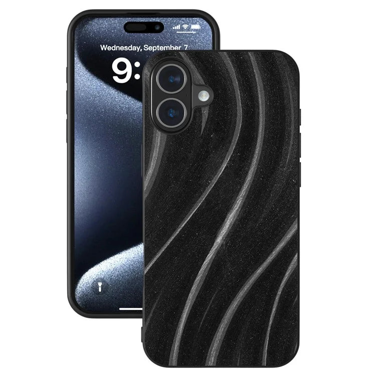 For iPhone 16 Case Milky Way Pattern PU+PC+TPU Shockproof Phone Cover