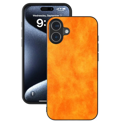For iPhone 16 Plus Case Litchi Texture PU Leather+PC+TPU Phone Cover Black Edge