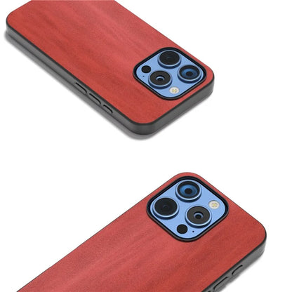 For iPhone 16 Pro Max Case Cowhide Texture PU+TPU+PC Protective Phone Cover
