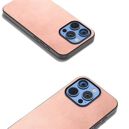 For iPhone 16 Pro Max Case Cowhide Texture PU+TPU+PC Protective Phone Cover