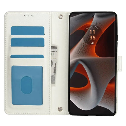 SY-003 For Motorola Moto G 5G (2024) / Moto G Play 5G (2024) Case PU Leather Stand View Phone Wallet Cover with Hand Strap