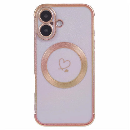 For iPhone 16 Magnetic Case TPU Gradient Electroplated Phone Cover