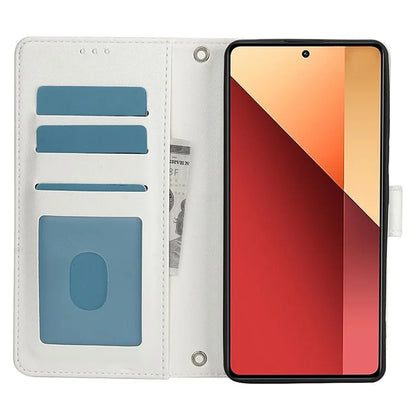 SY-003 For Xiaomi Poco M6 5G / Redmi 13R 5G / 13C 5G / 13C 4G / Poco C65 4G Case PU Leather Phone Wallet Cover with Hand Strap